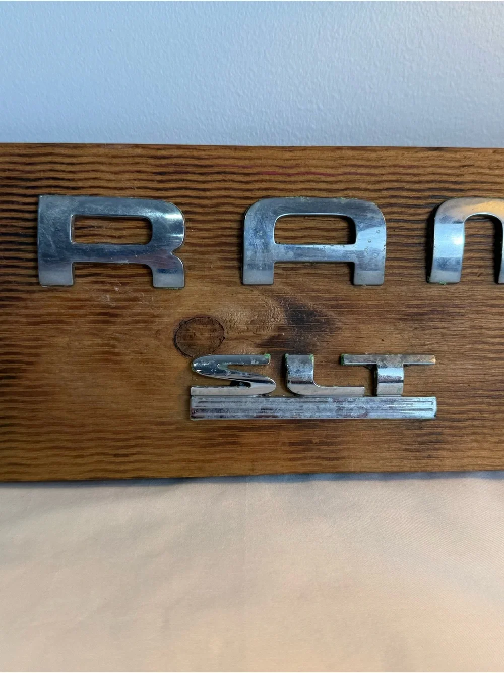 Vintage Dodge Ram 1500 SLT Emblem Plaqued Wall Mount Signed Man Cave Memorabilia